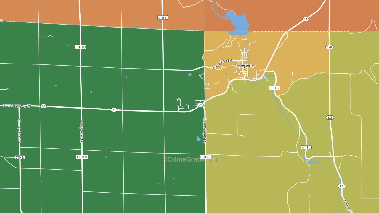 Olivet, WI Map of Assault Rates