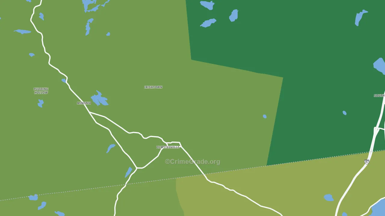 Olmstedville, NY Map of Assault Rates