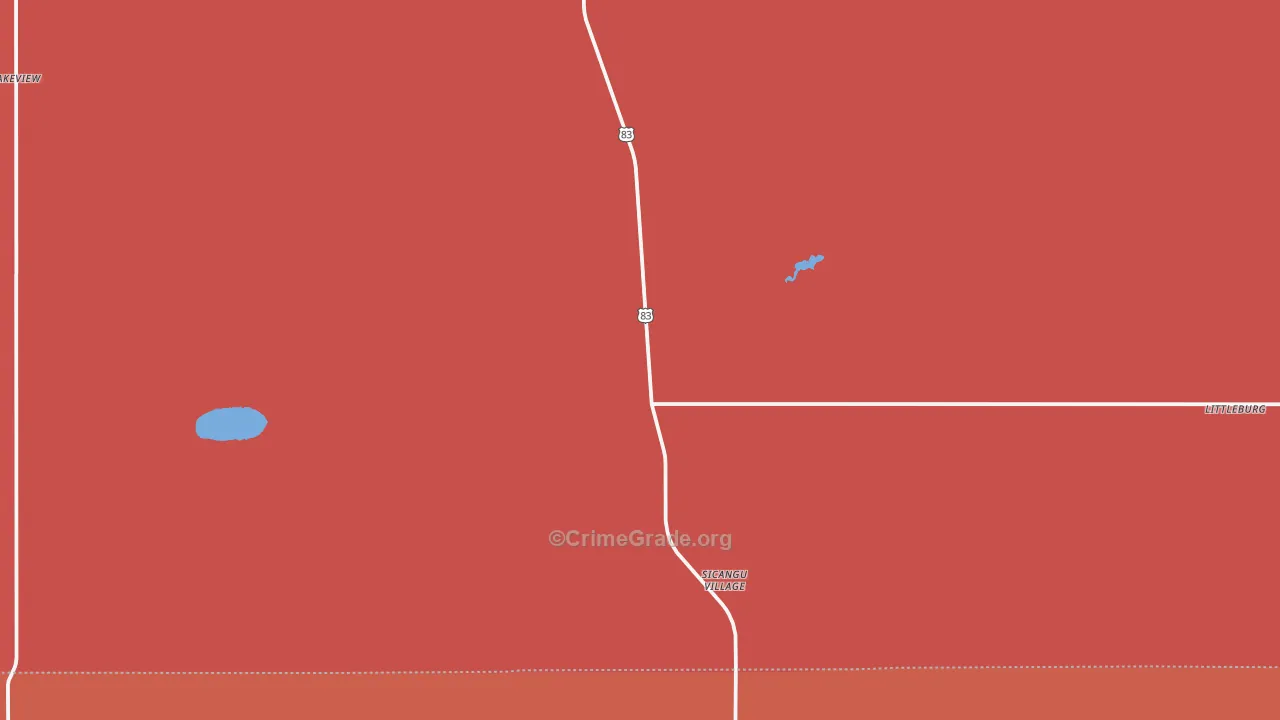 Olsonville, SD Map of Assault Rates