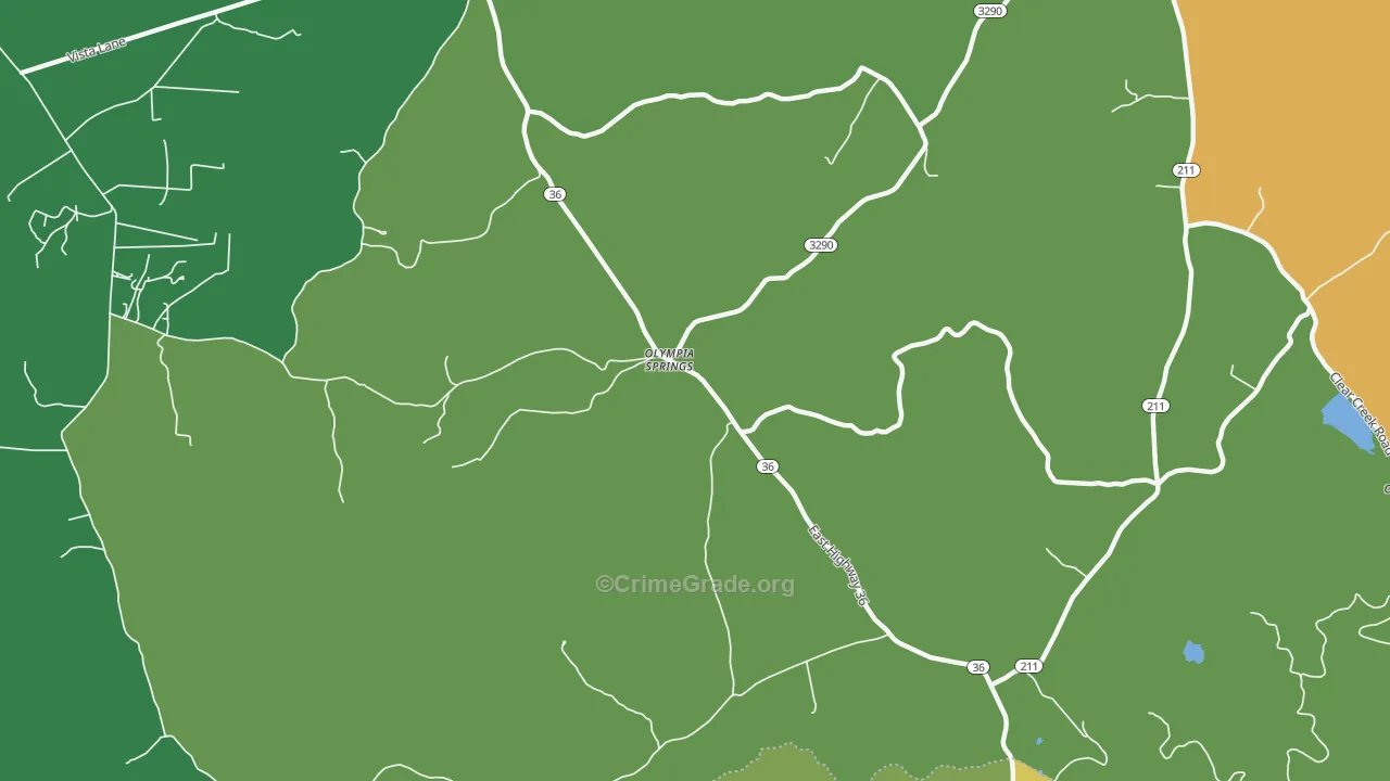 Olympia Springs, KY Map of Assault Rates