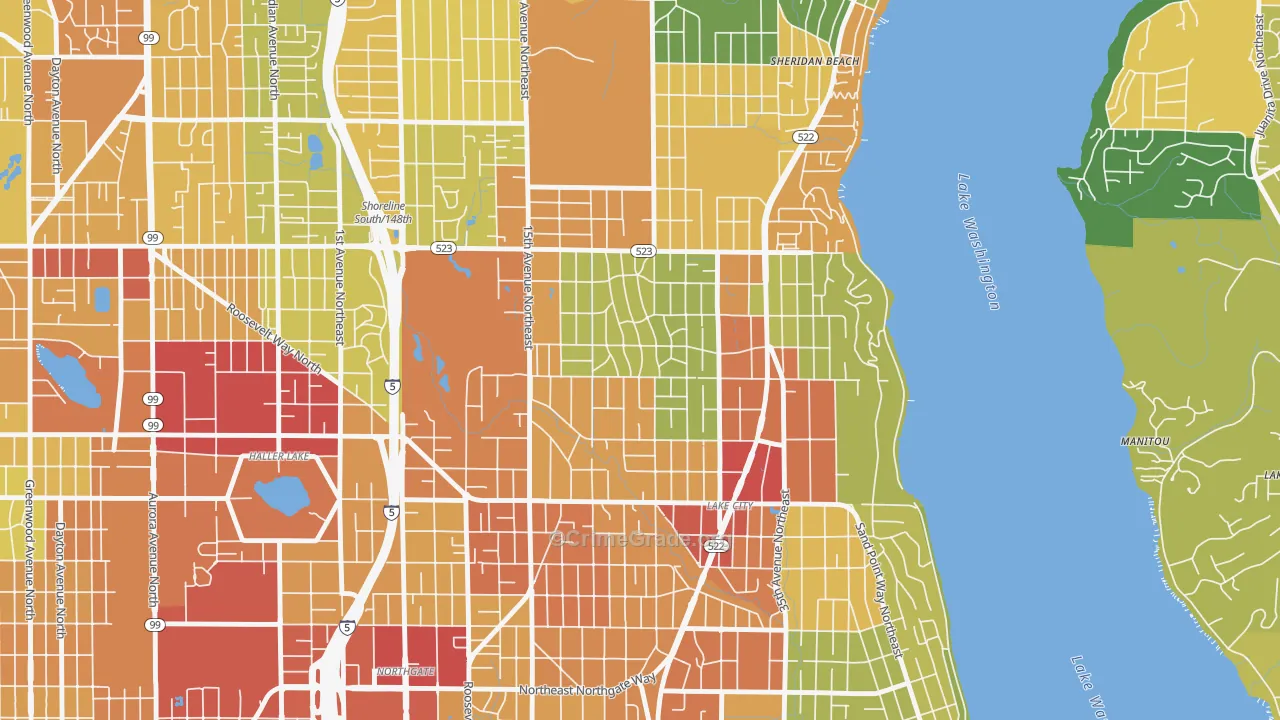 Olympic Hills, Seattle, WA Map of Assault Rates