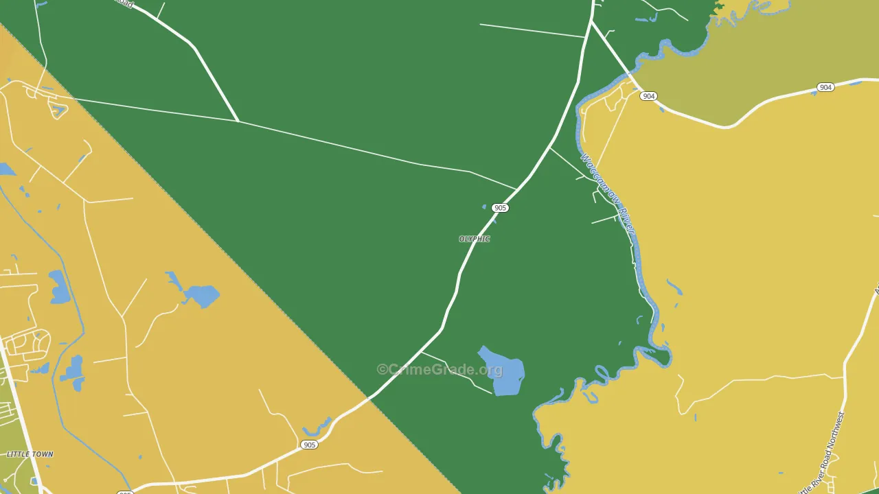 Olyphic, NC Map of Assault Rates