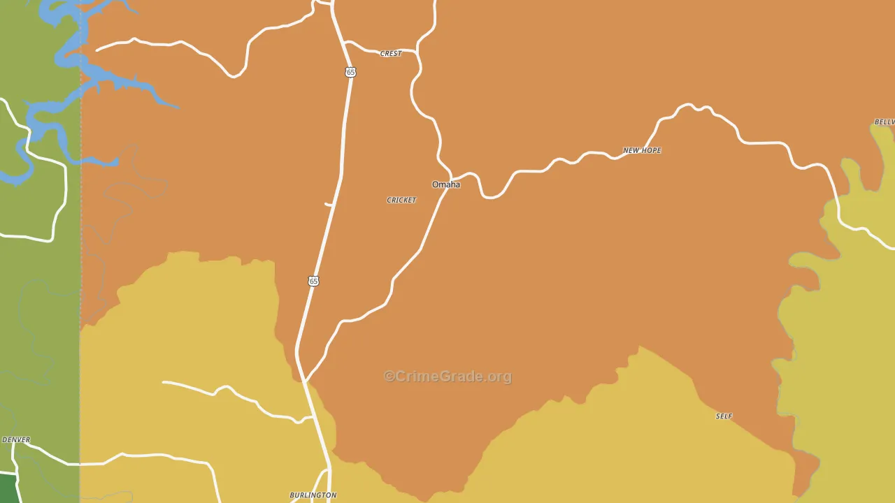Omaha, AR Map of Assault Rates