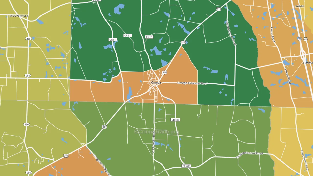Omega, GA Map of Assault Rates