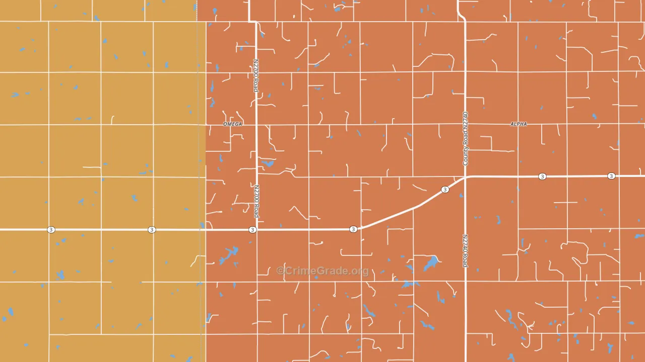 Omega, OK Map of Assault Rates