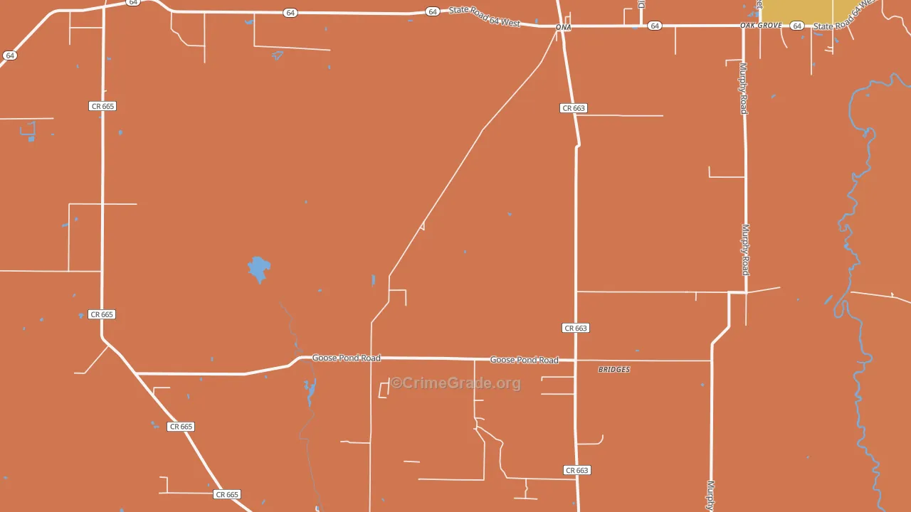 Ona, FL Map of Assault Rates