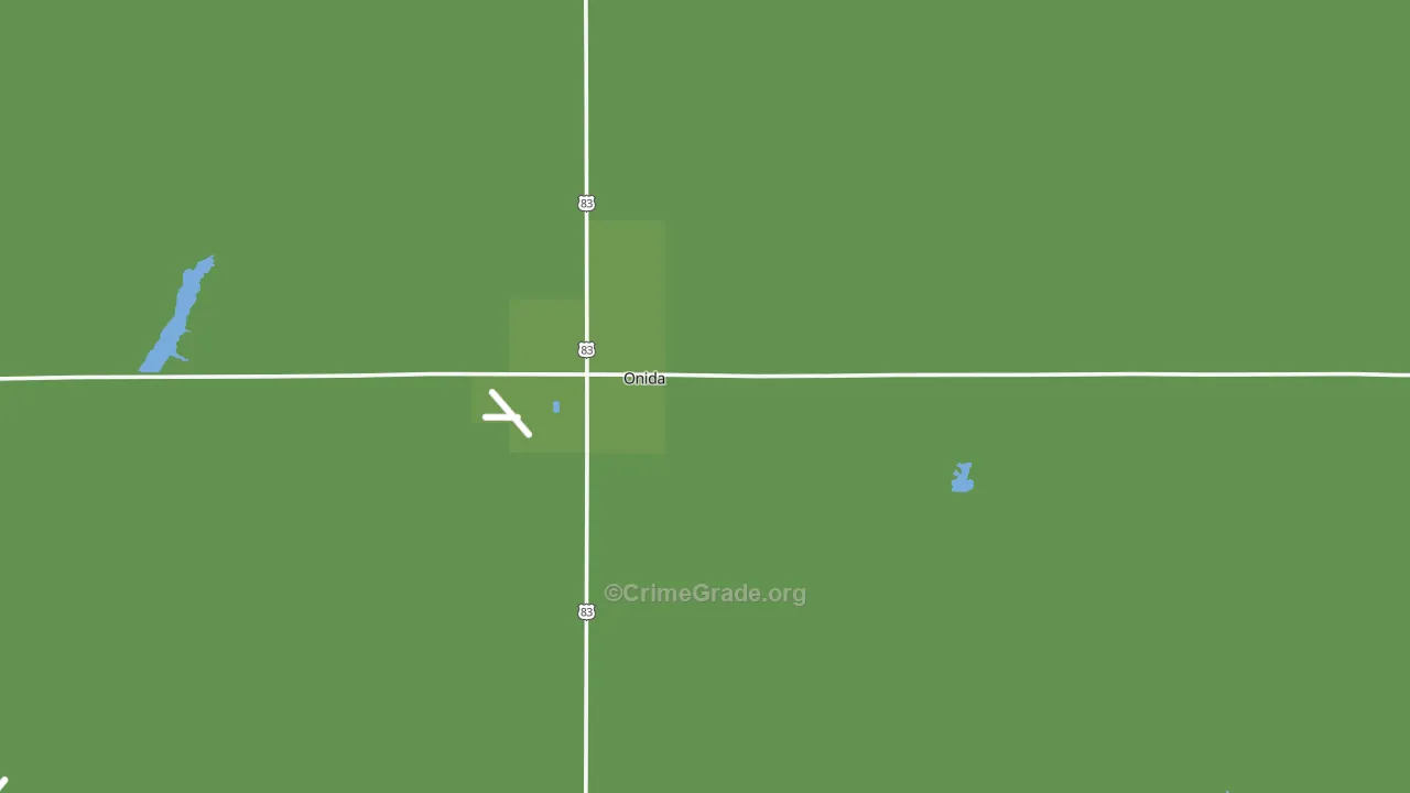 Onida, SD Map of Assault Rates