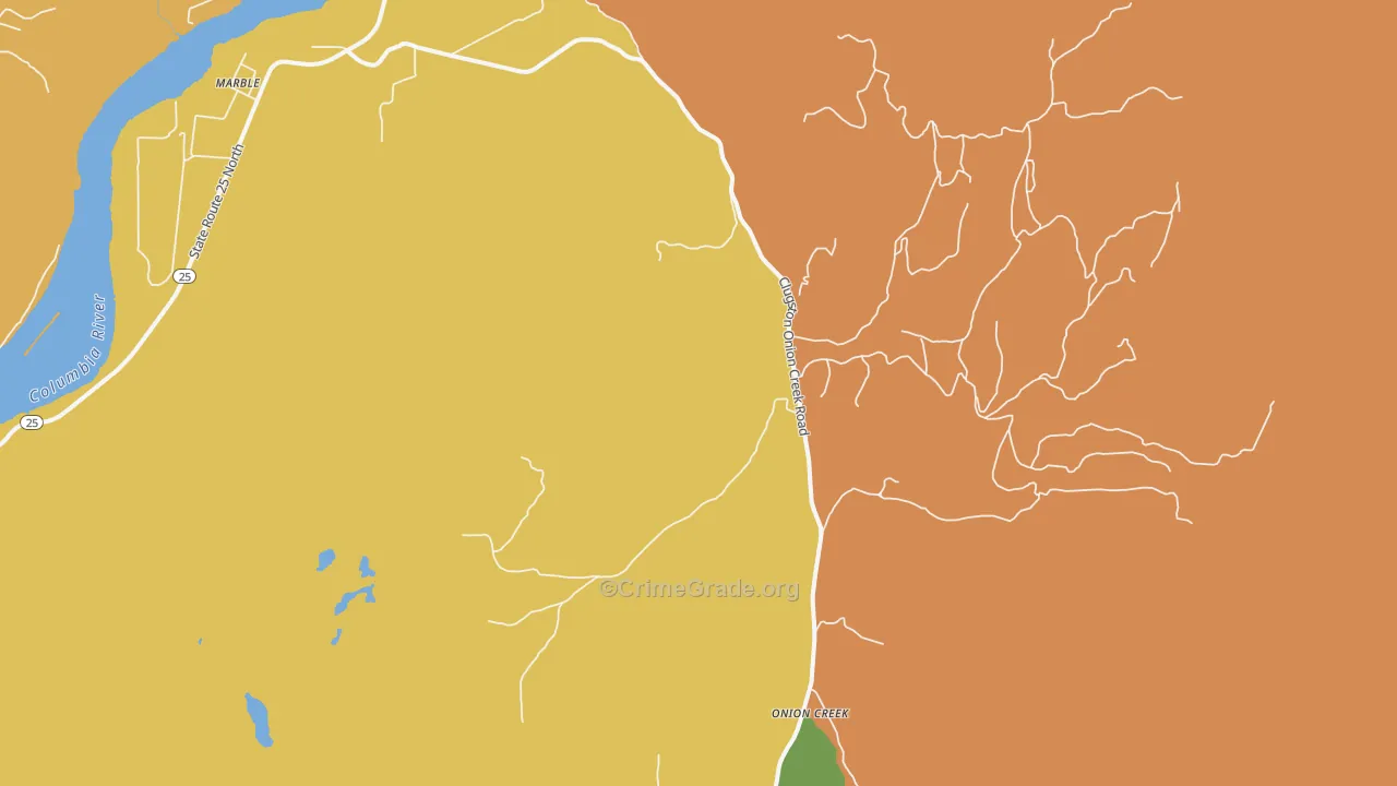 Onion Creek, WA Map of Assault Rates