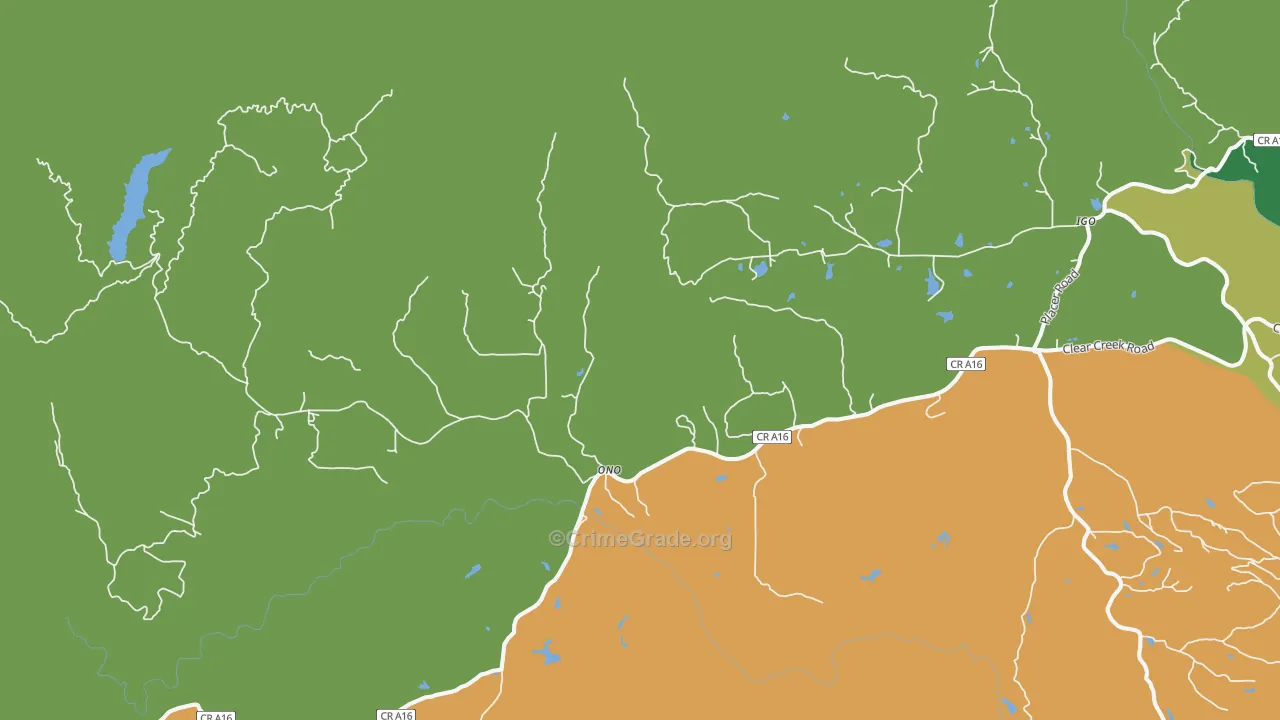 Ono, CA Map of Assault Rates