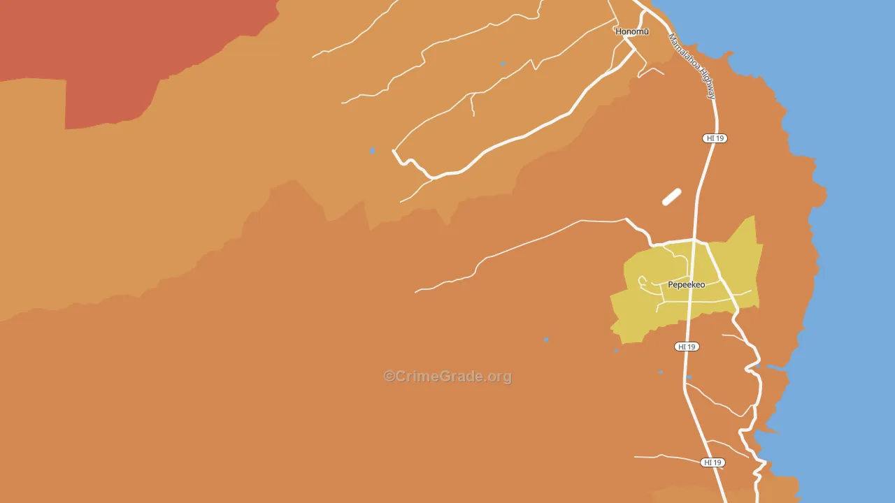 Onomea, HI Map of Assault Rates