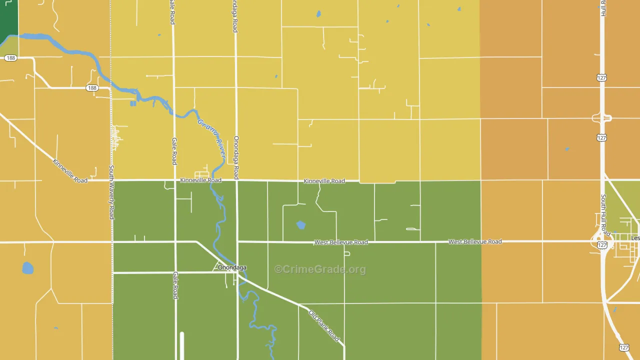Onondaga, MI Map of Assault Rates