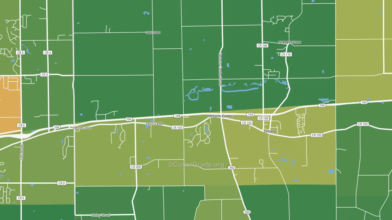 Ontario, NY Map of Assault Rates