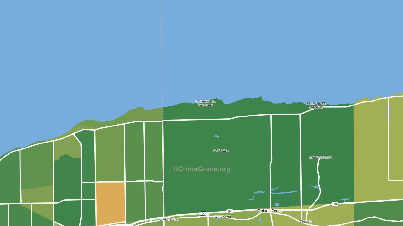 Ontario on the Lake, NY Map of Assault Rates