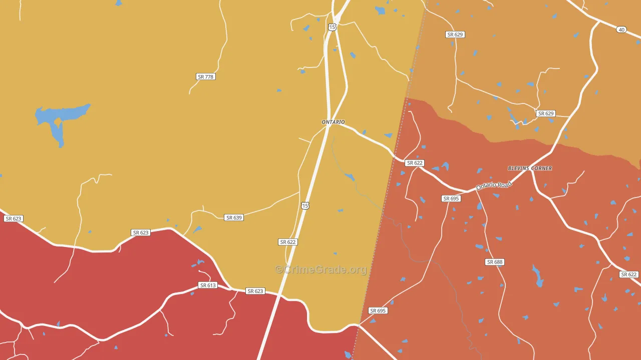 Ontario, VA Map of Assault Rates