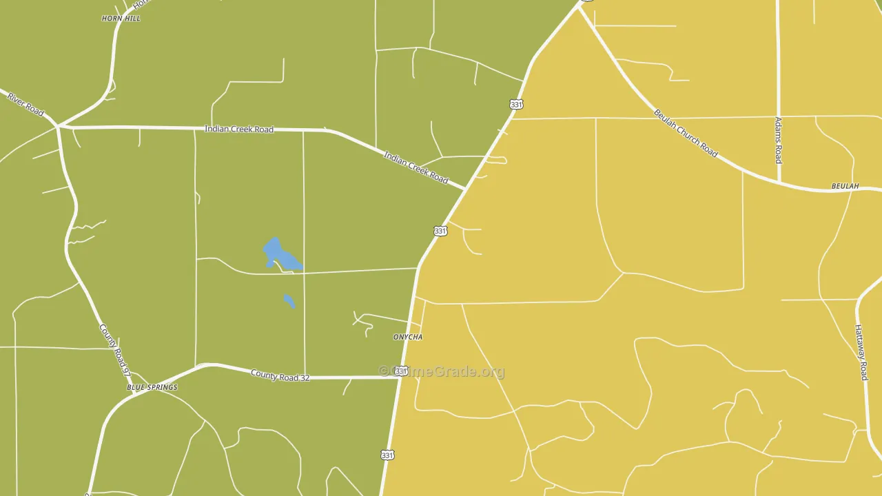 Onycha, AL Map of Assault Rates