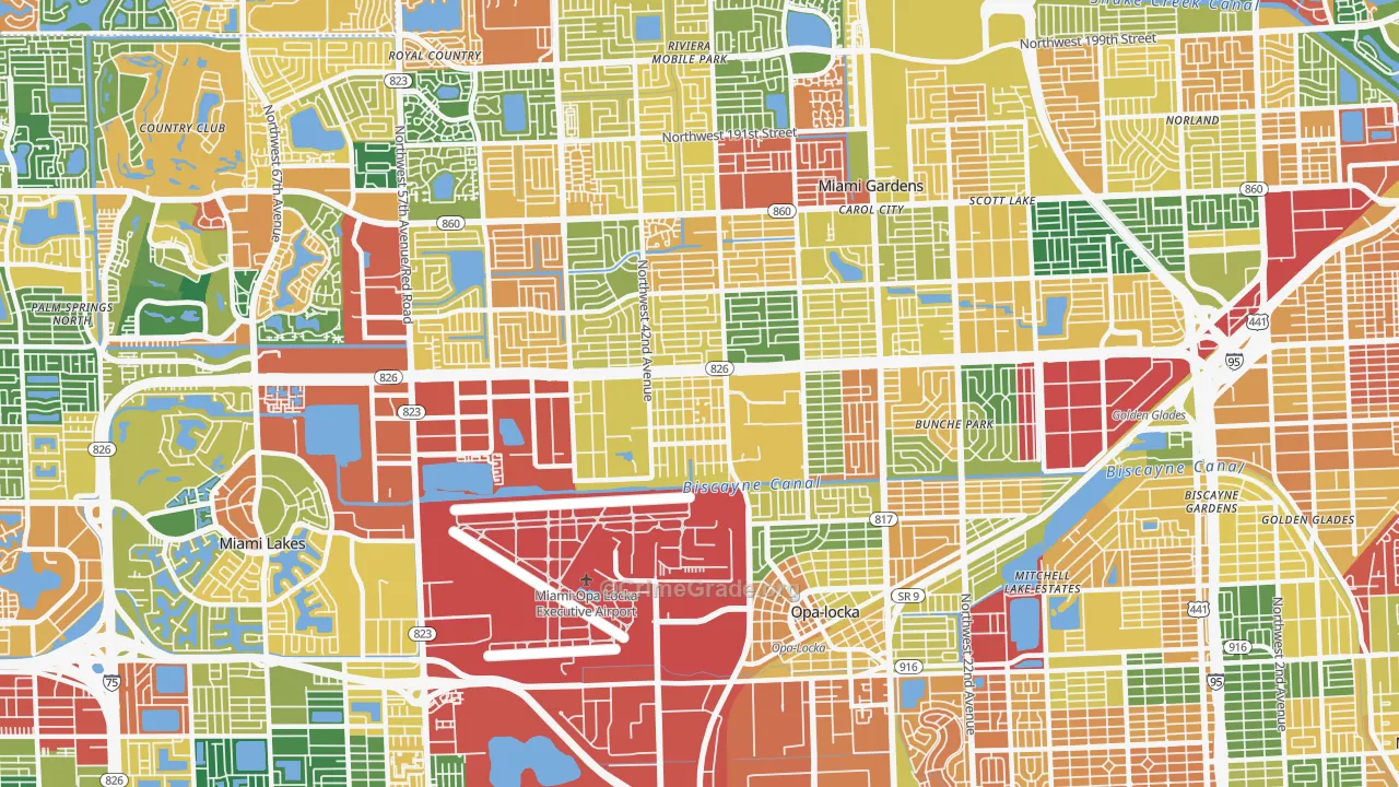 Opa-Locka, FL Map of Assault Rates