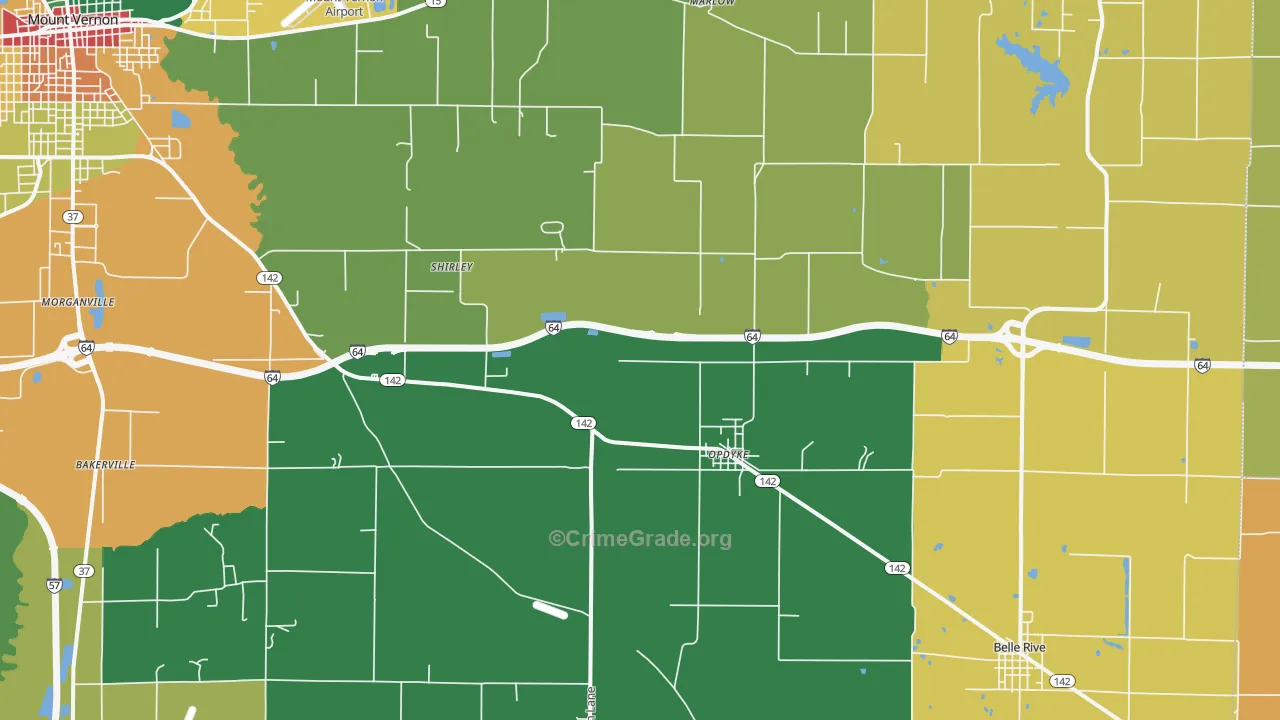 Opdyke, IL Map of Assault Rates