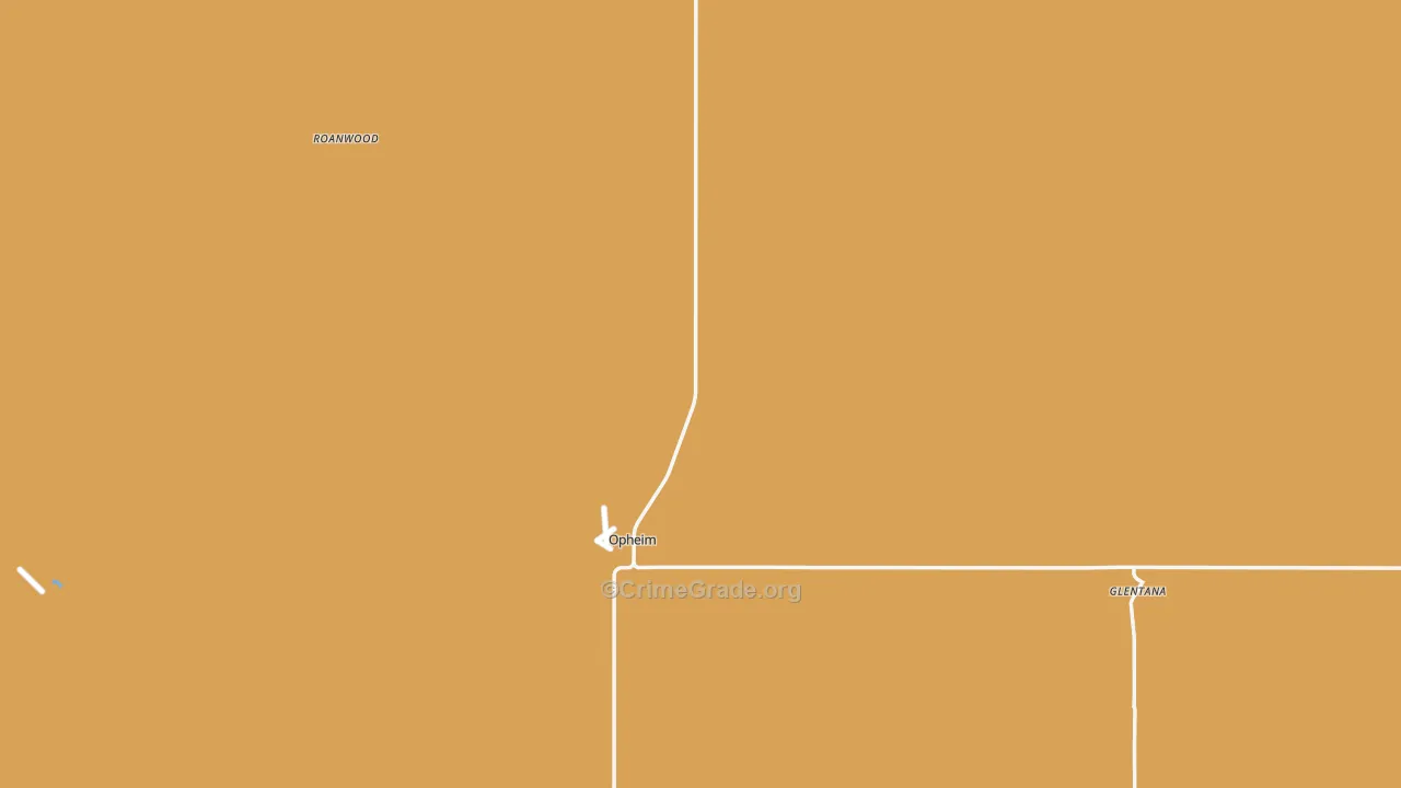 Opheim, MT Map of Assault Rates