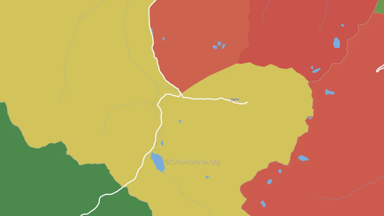 Ophir, CO Map of Assault Rates