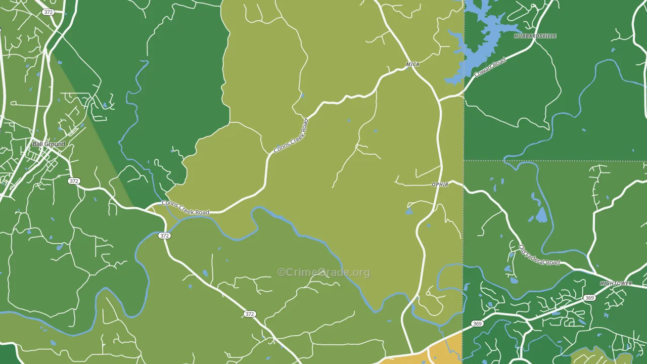 Ophir, GA Map of Assault Rates