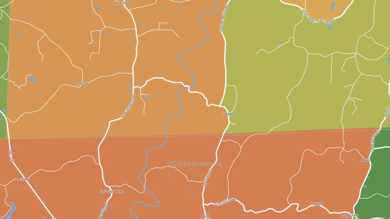Ophir, NC Map of Assault Rates