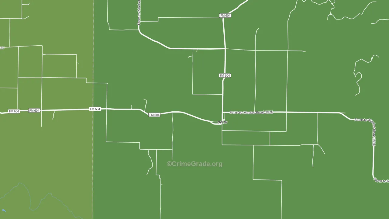 Oplin, TX Map of Assault Rates