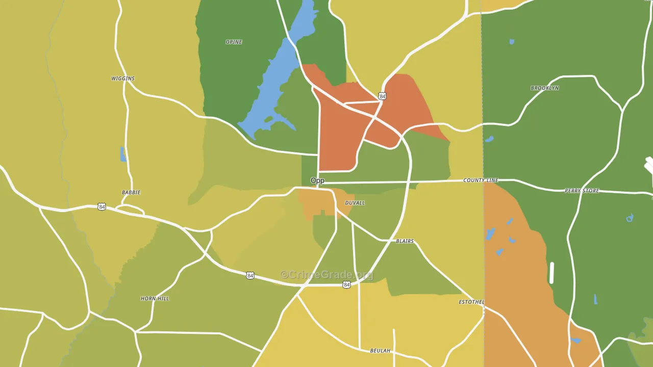 Opp, AL Map of Assault Rates