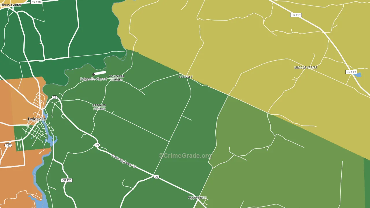 Oppenheim, NY Map of Assault Rates