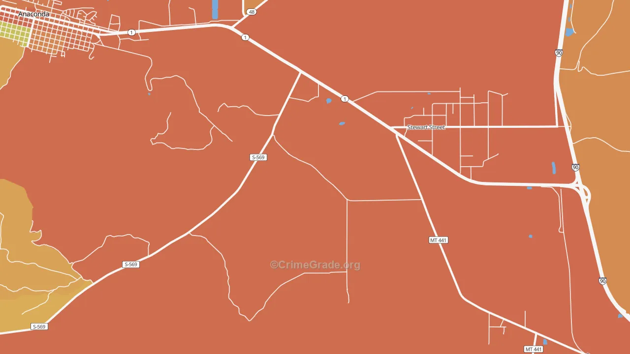 Opportunity, MT Map of Assault Rates