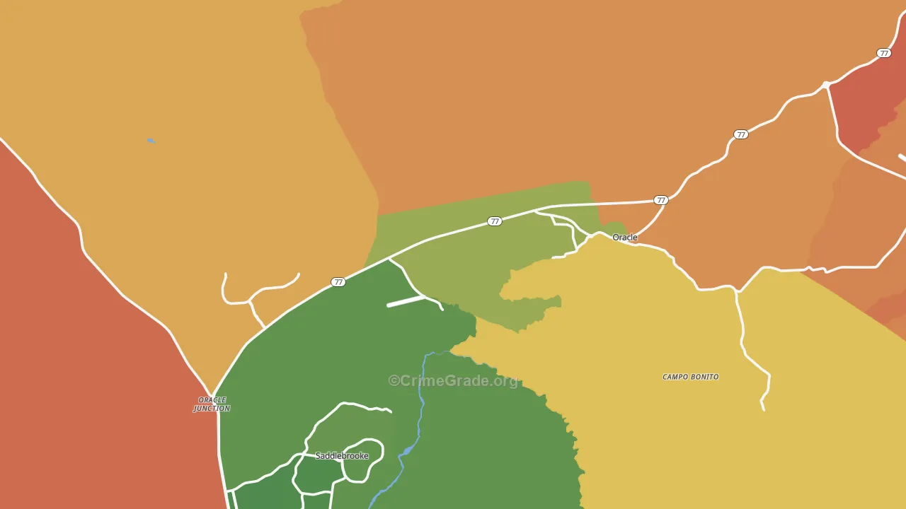 Oracle, AZ Map of Assault Rates