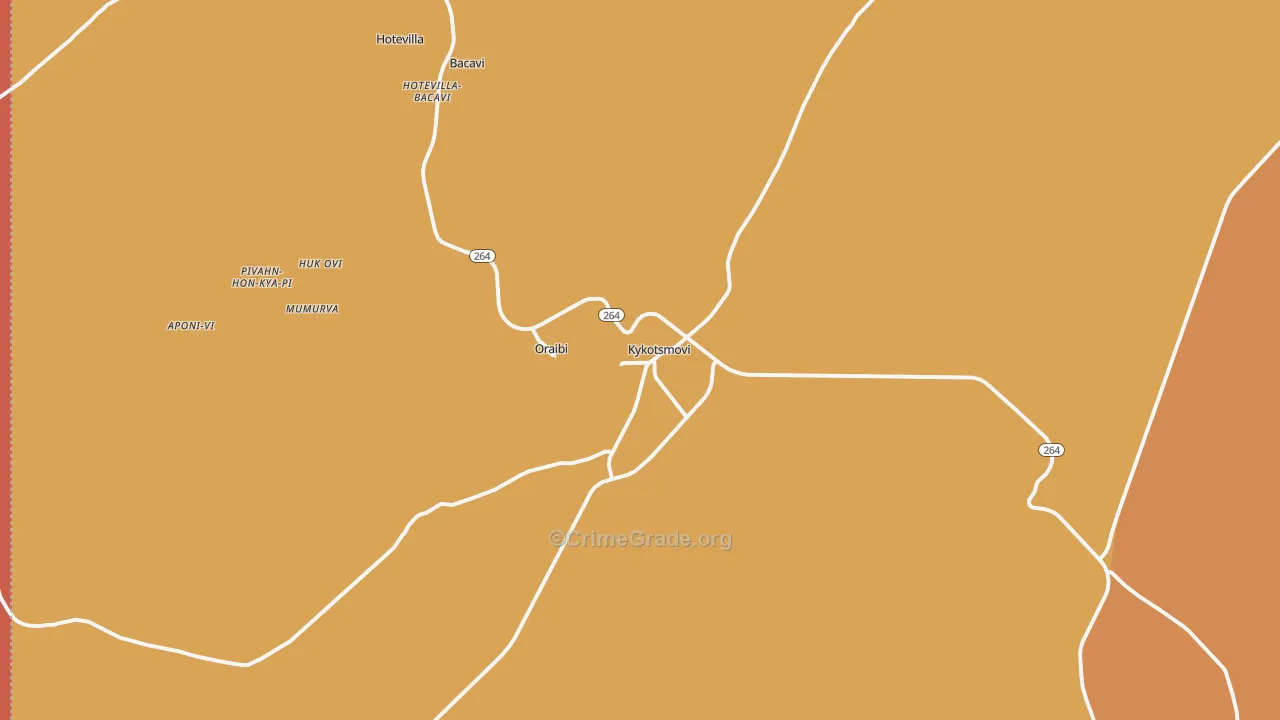 Oraibi, AZ Map of Assault Rates