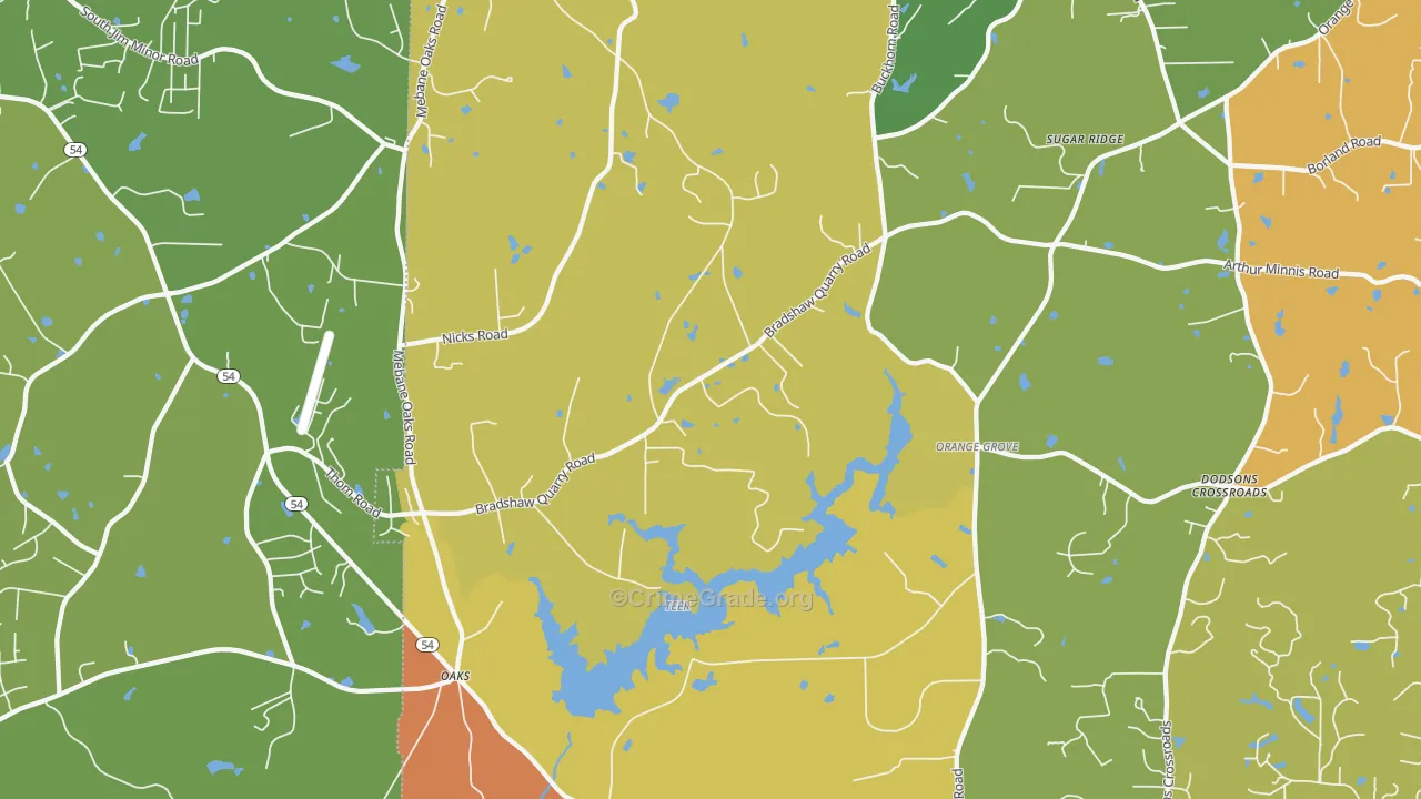 Orange Grove, NC Map of Assault Rates