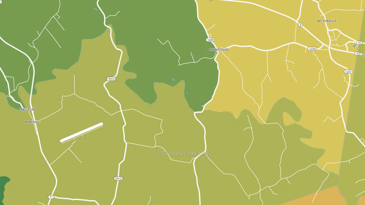 Orangeburg, KY Map of Assault Rates