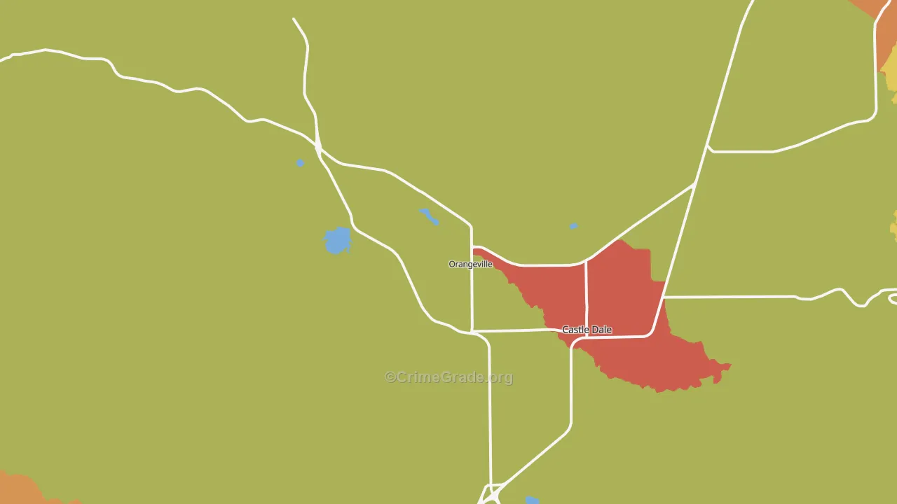 Orangeville, UT Map of Assault Rates