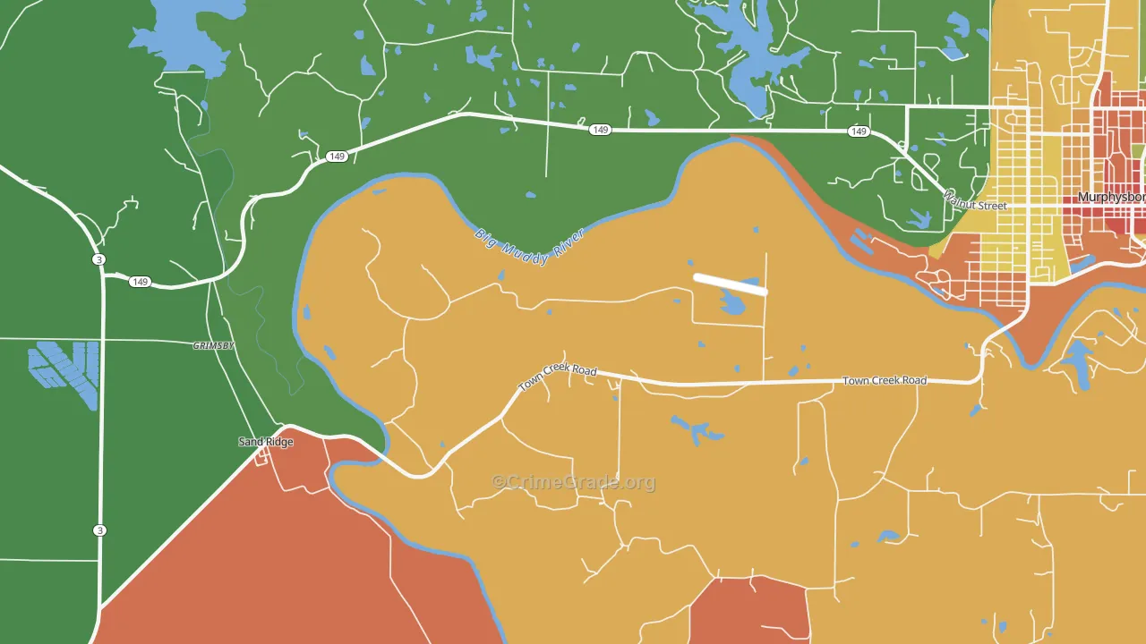 Oraville, IL Map of Assault Rates