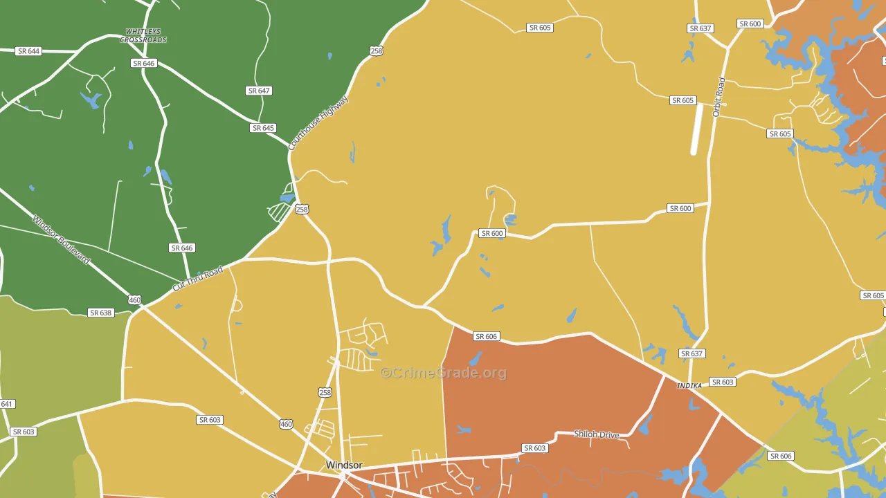 Orbit, VA Map of Assault Rates