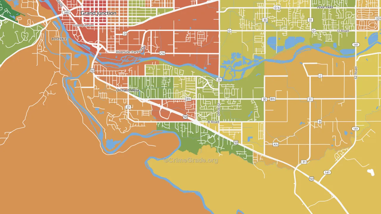 Orchard Mesa, CO Map of Assault Rates