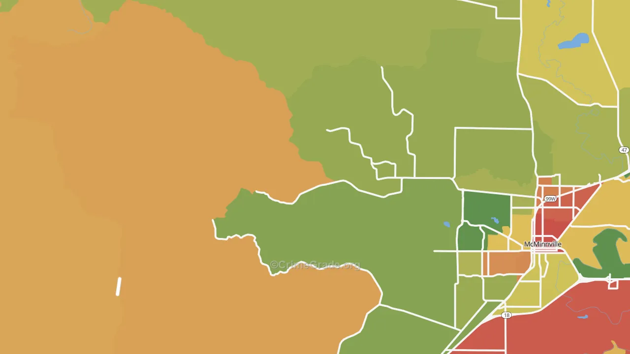 Orchard View, OR Map of Assault Rates