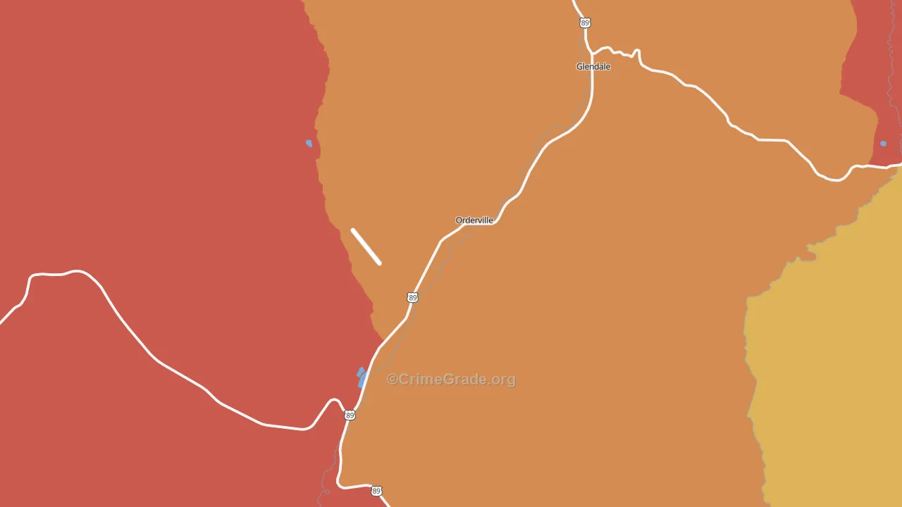 Orderville, UT Map of Assault Rates