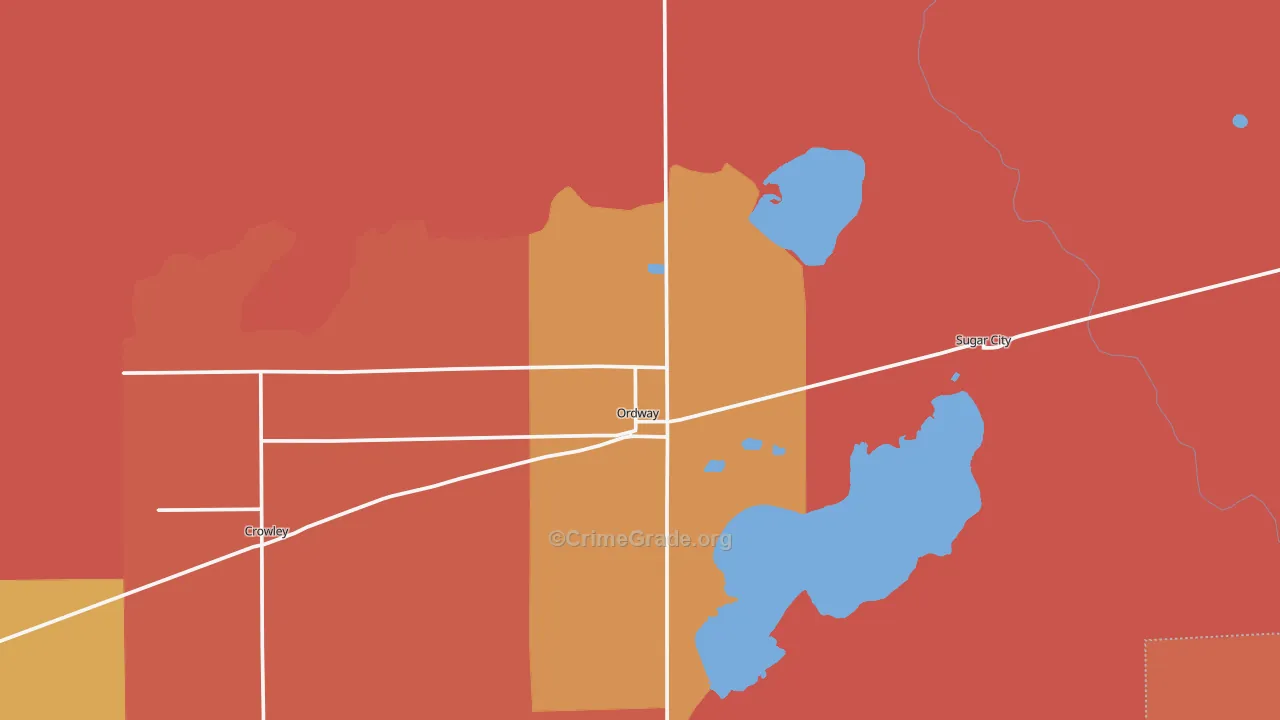 Ordway, CO Map of Assault Rates