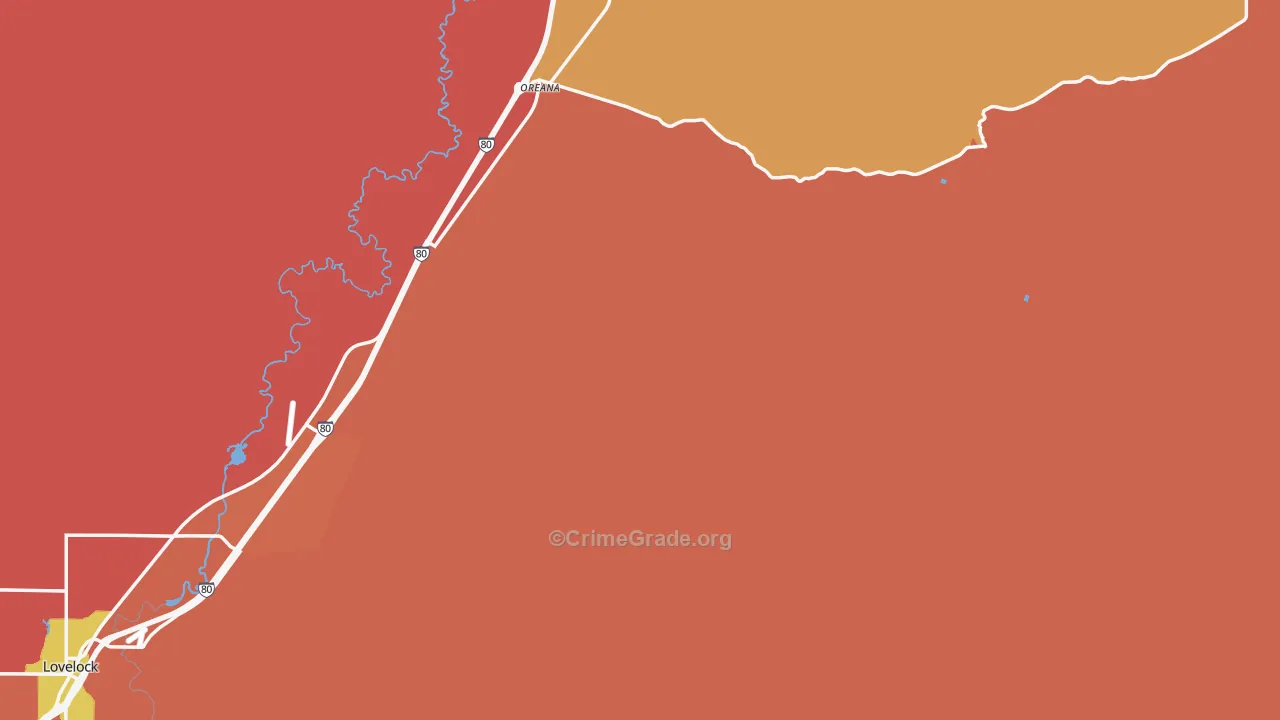 Oreana, NV Map of Assault Rates