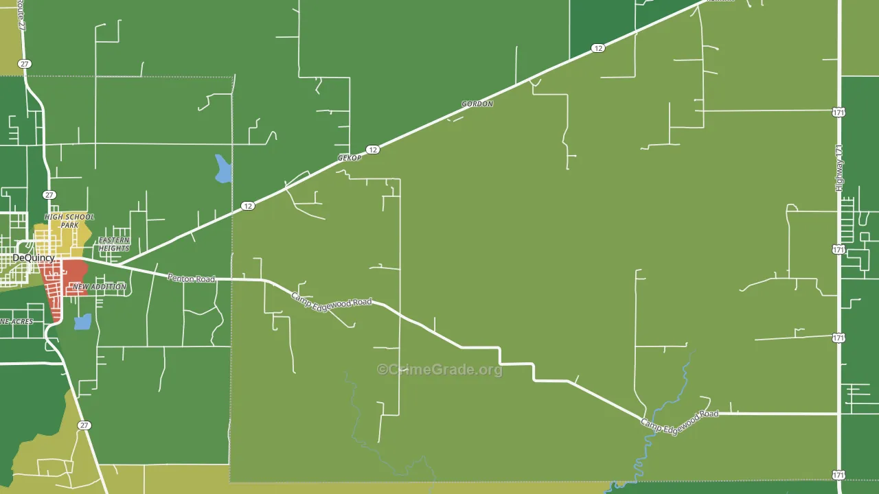 Oretta, LA Map of Assault Rates