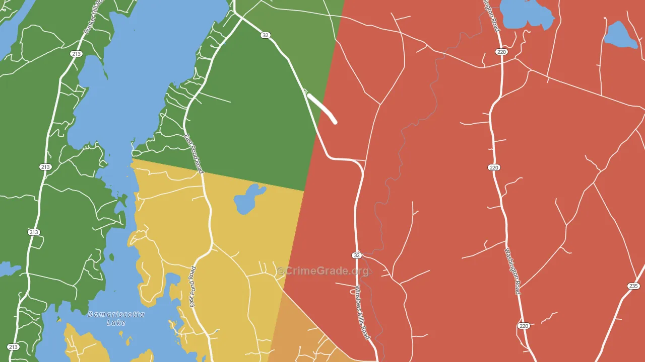 Orffs Corner, ME Map of Assault Rates