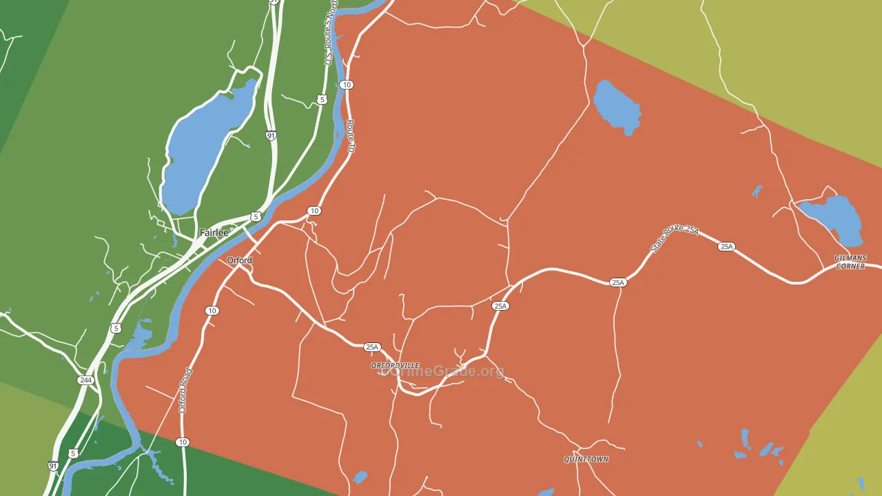 Orford, NH Map of Assault Rates