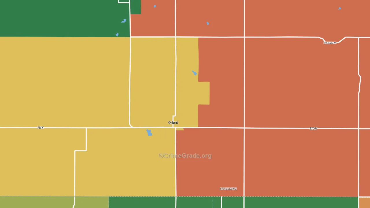 Orient, IA Map of Assault Rates