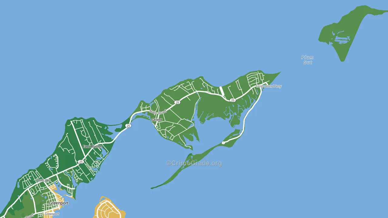 Orient, NY Map of Assault Rates