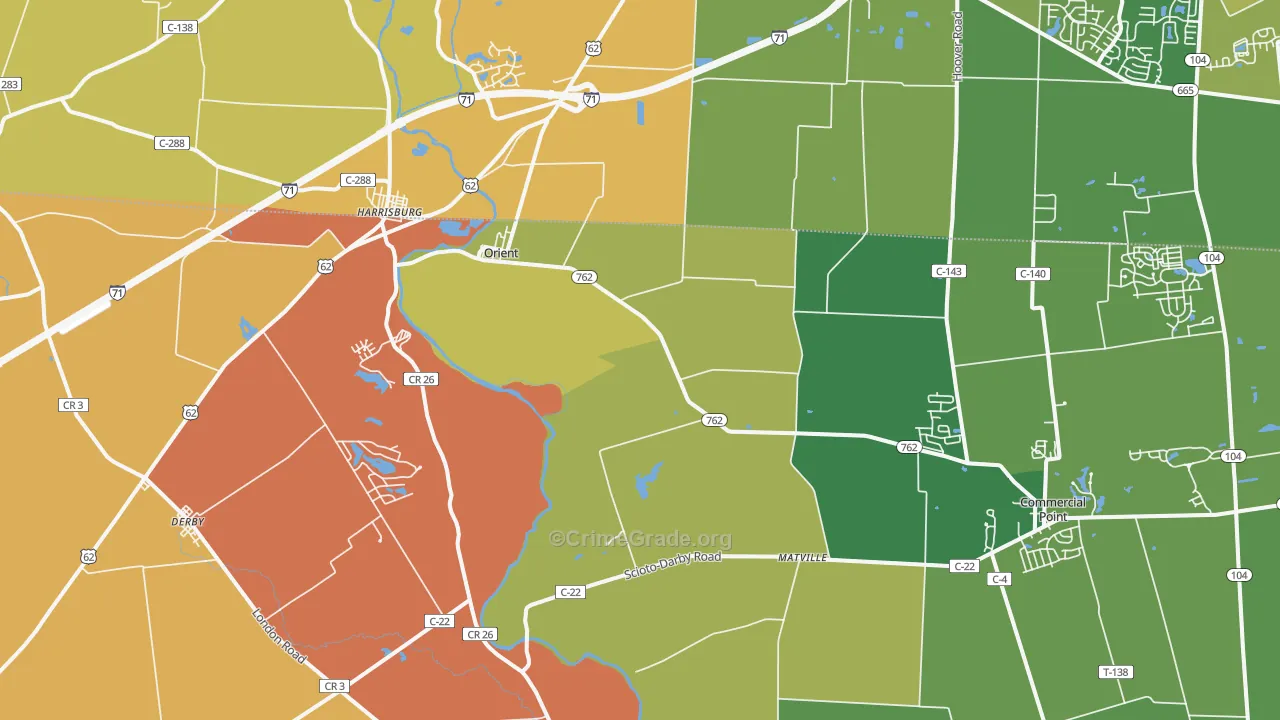 Orient, OH Map of Assault Rates