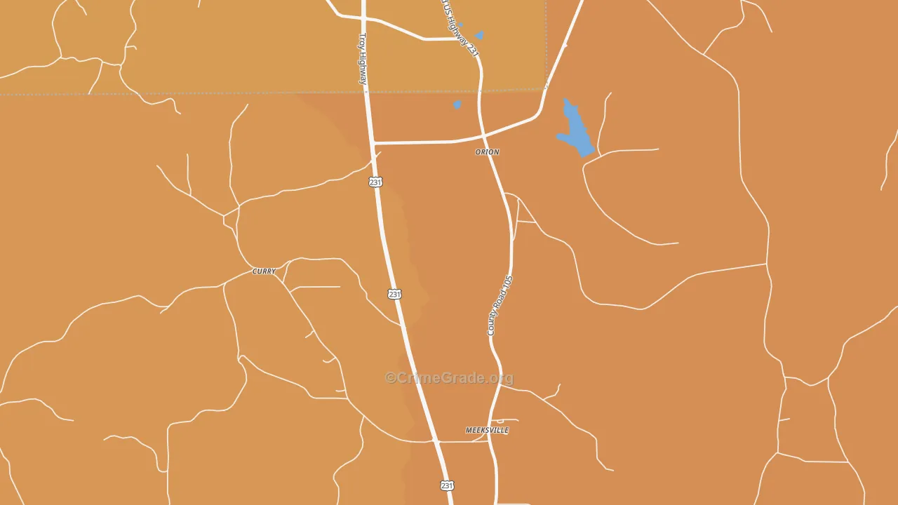 Orion, AL Map of Assault Rates