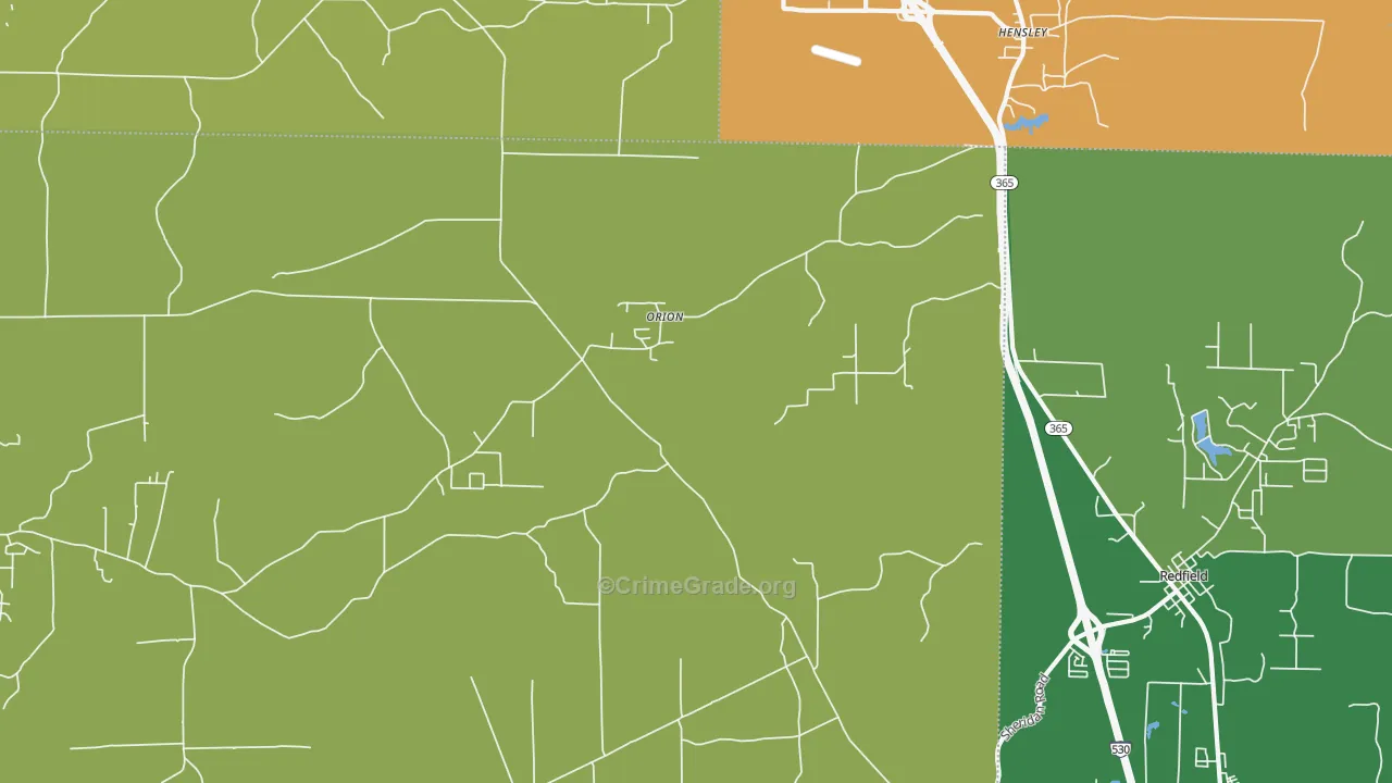 Orion, AR Map of Assault Rates