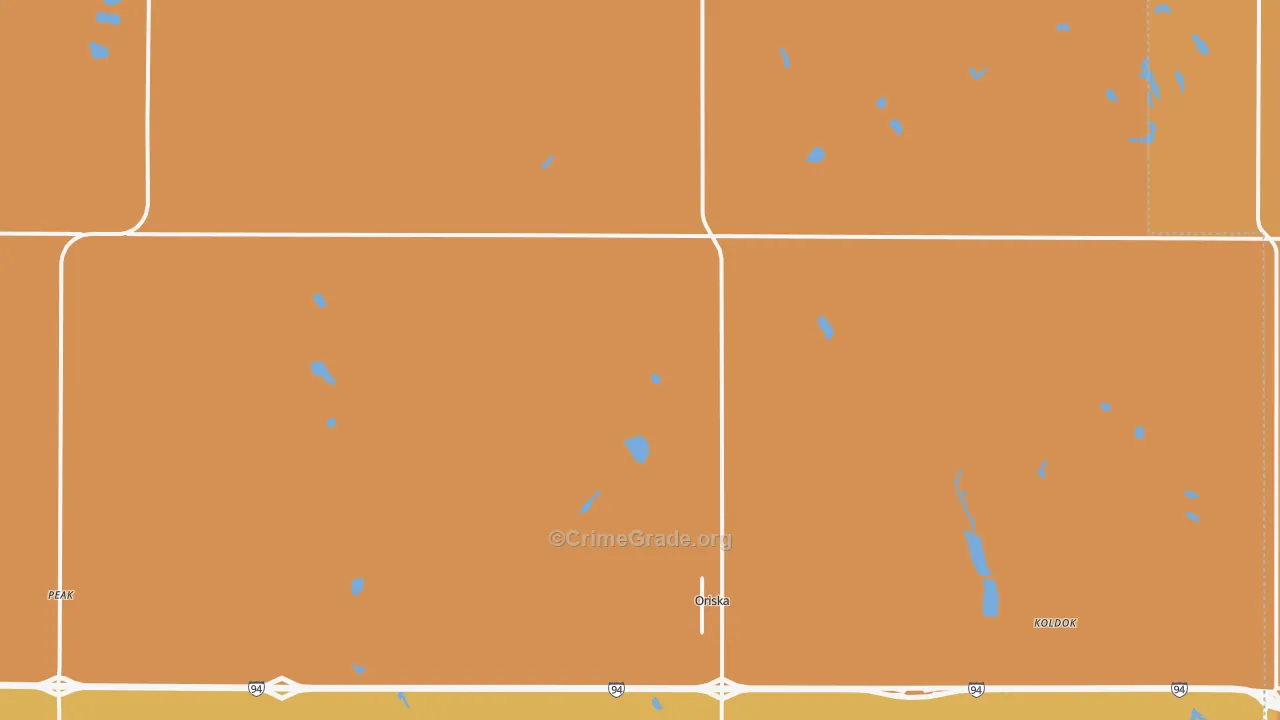 Oriska, ND Map of Assault Rates